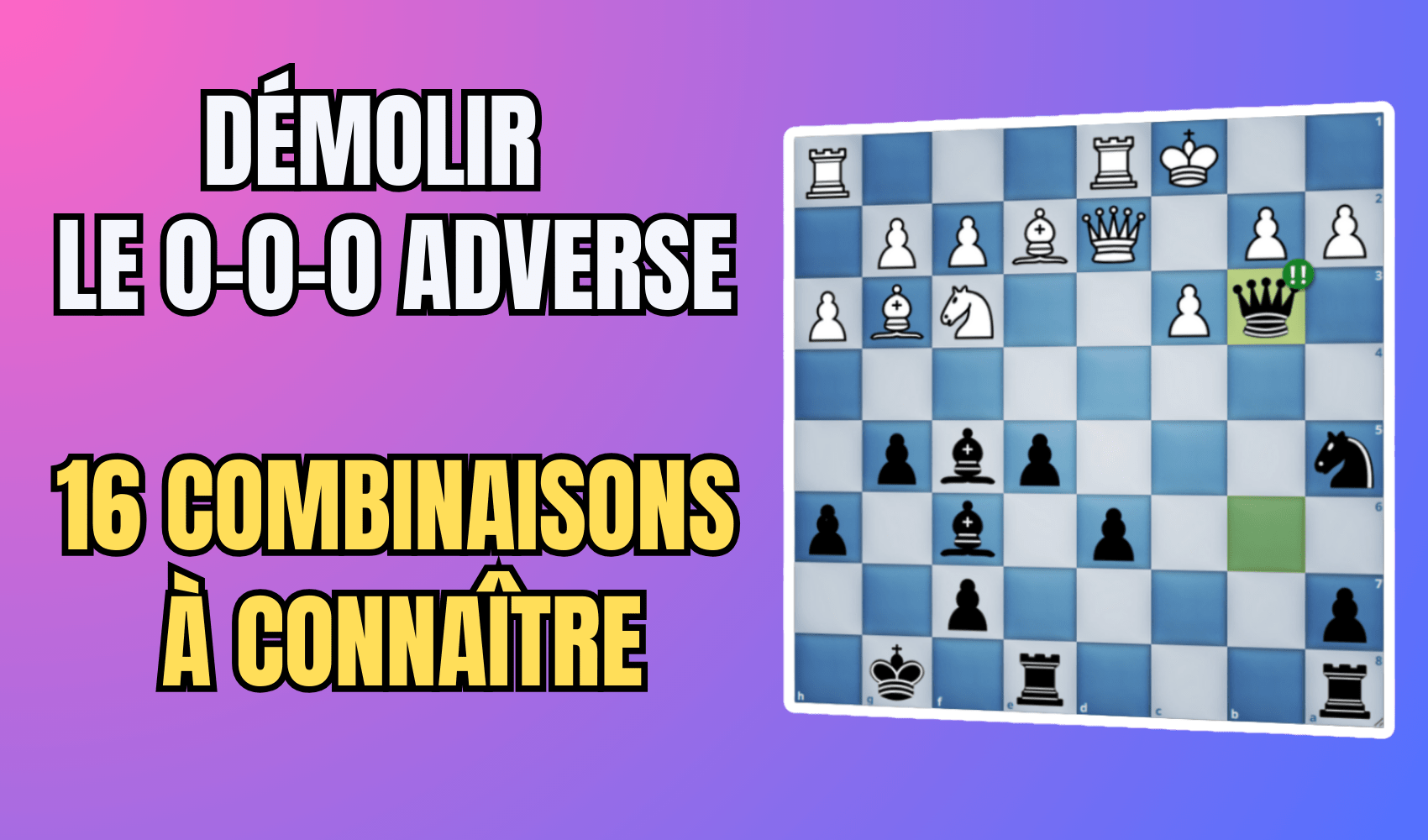 Démolier O-O-O adverse Démolier O-O-O adverse